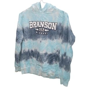 Tipsy graphic tie dye pull-on hoodie Size L